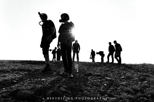 on the moon skydivers ?